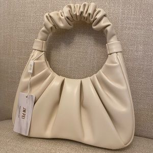 NWT JW PEI Gabbi Ruched Hobo Bag Beige